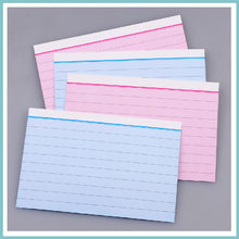 15X10厘米 双色 index cards分类文摘卡索引卡2类双面同色 100张