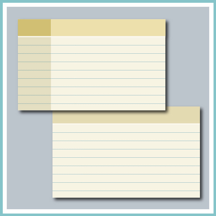 (加厚新款)3x5英寸经典复古美式index cards索引卡 文摘卡50张