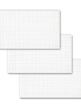 特价3 X 5英寸 经典万用格子INDEX CARDS 美式通用索引卡双面35张