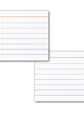 350克白卡 经典美式index cards索引卡 方形文摘卡双面50张/包