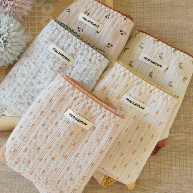 森系印花100%全棉云感透气女内裤