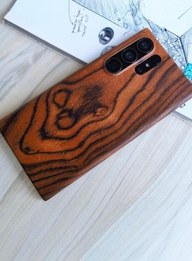 适用于三星S23 PlusS23Ultra芳纶纤维木手机壳S24+S24Ultra后盖壳