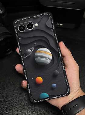 适用于T-Mobile Revvl8/T Phone3手机壳奢华情侣DIY涂鸦软壳搞怪防尘保护壳三维宇宙立体浮雕