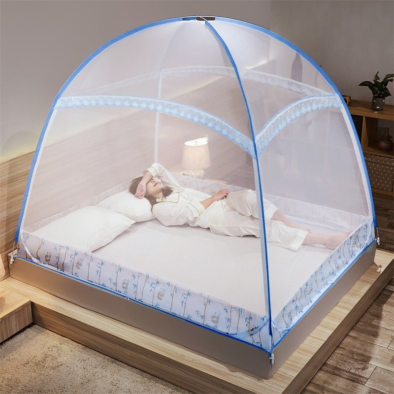 新款免安装三门无底蒙古包蚊帐