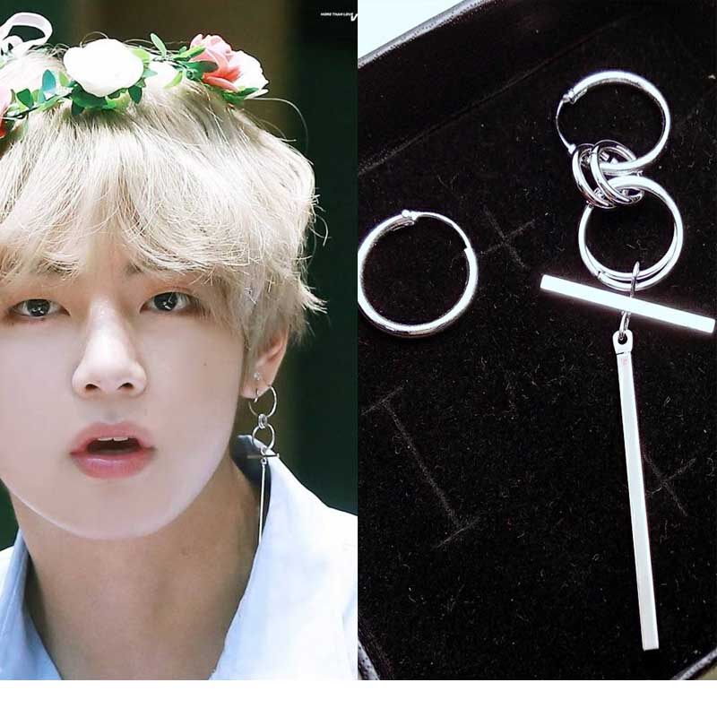 bts金泰亨防弹少年团v同款银耳圈