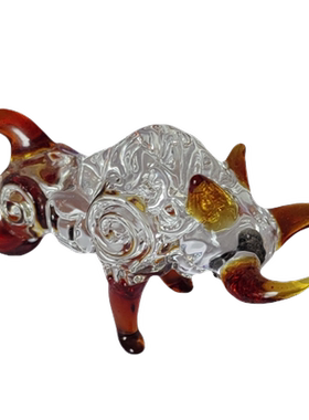 水晶十二生肖摆件元宝款带底座鼠牛虎兔龙蛇马羊猴鸡狗猪男女礼物