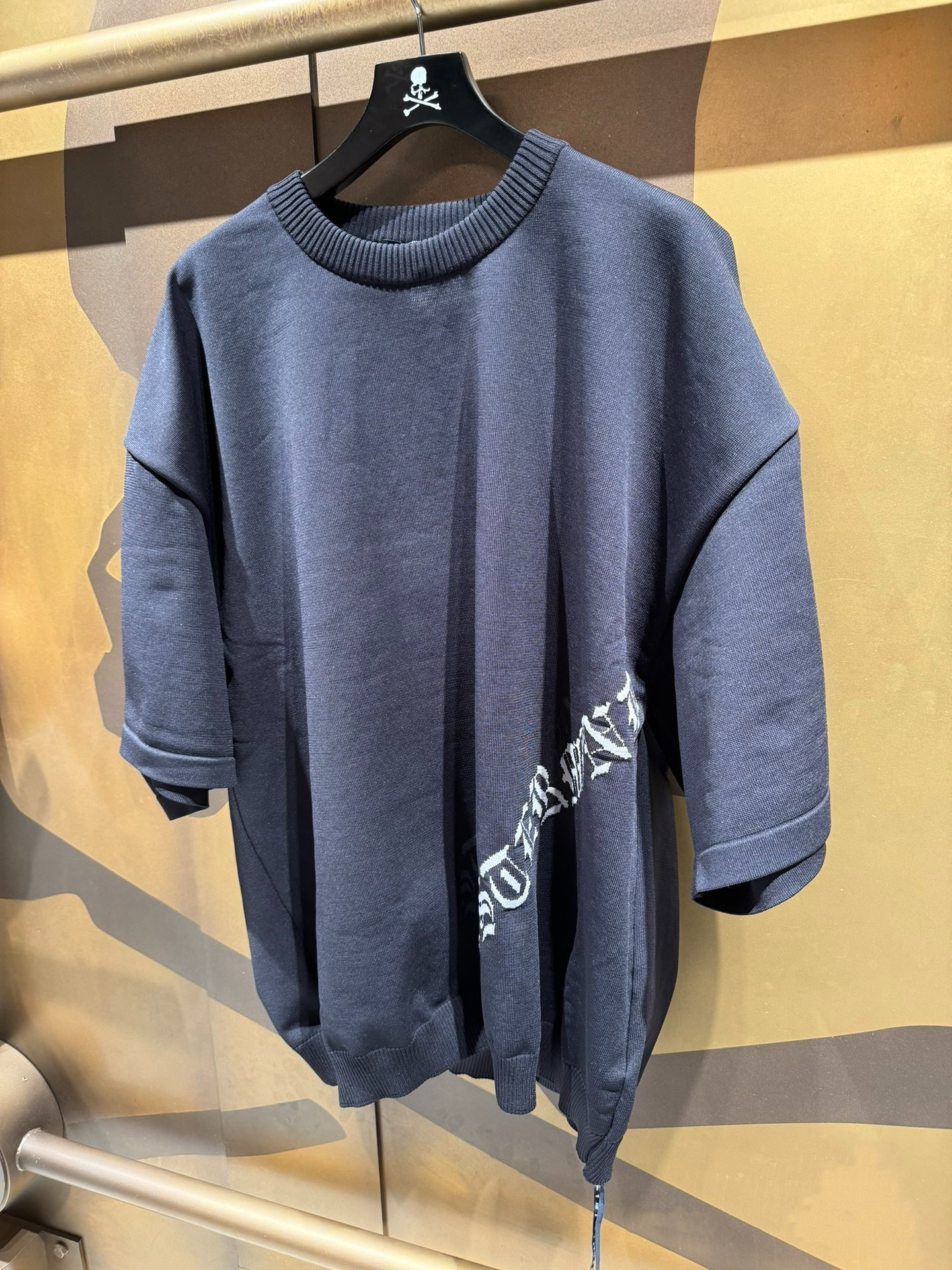 mastermind JAPAN 24SS春夏 大骷髅Logo针织短袖T恤经典提花工艺