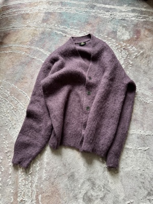 undercover开衫V领羊毛手绣经典日潮秋冬紫色针织衫潮牌保暖毛衣