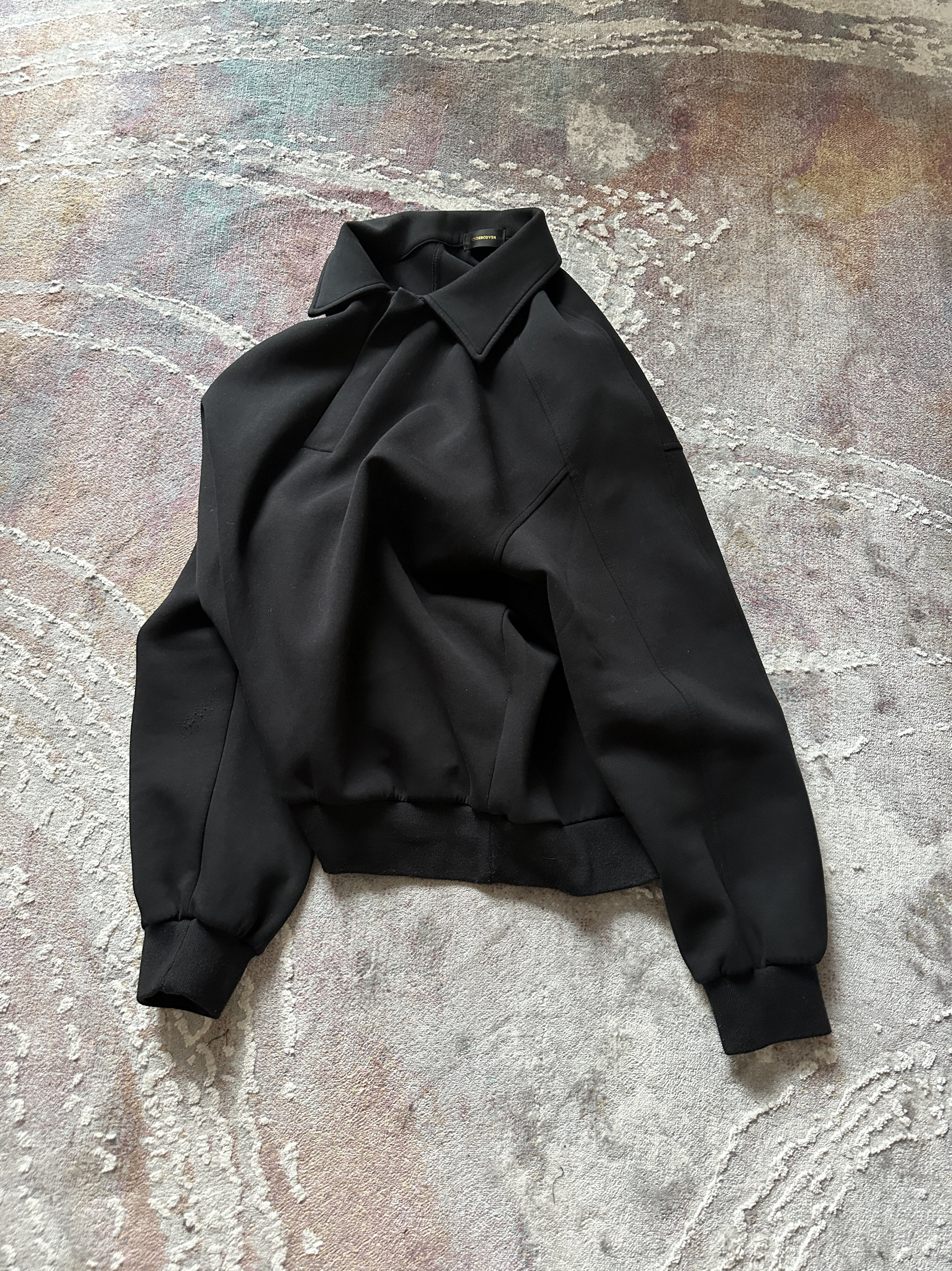 undercover polo领外套休闲纽扣太空棉卫衣翻领街头潮流上衣