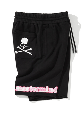 Mastermind World经典纯棉抽绳短裤骷髅霓虹灯宽松印花运动休闲裤