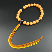 妙莲花日本御念珠真宗男用手持凤眼菩提进口茶水晶纽房 包邮