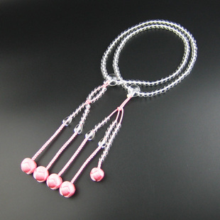 日本御念珠日莲宗SGI创价学会进口精磨白水晶6mm小田卷房包邮