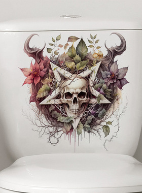 创意CH33734骷髅之星万圣节装饰品万圣节日家居场景布置贴纸