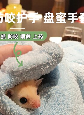 小宠保暖防咬防抓珊瑚绒手套