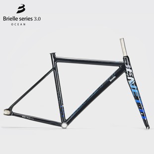 BRIELLE车架固齿单速自行车死飞瓜车粗轮胎 Benetti全地型死飞