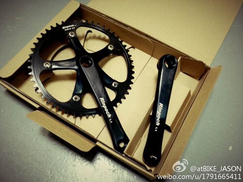 @BIKE FIXED GEAR RINPOCH 1.1方孔 竞速牙盘组 黑 RINPOCH 性价比品牌 型号:1.1方孔竞速牙盘