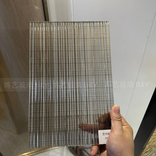 玄关艺术玻璃高档夹丝厂家金属长虹玻璃聚光玄关隔断屏风防爆超白