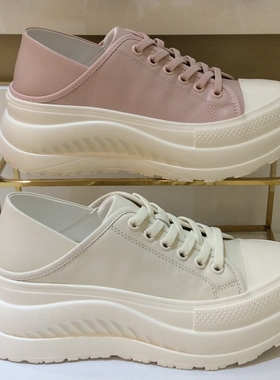 哈森HARSON正品2025新款春秋季厚底轻便休闲舒适女单鞋HCS258403