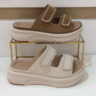 厚底轻便防滑百搭女凉拖鞋 新款 KM261512 2026夏季 卡迪娜kadina正品