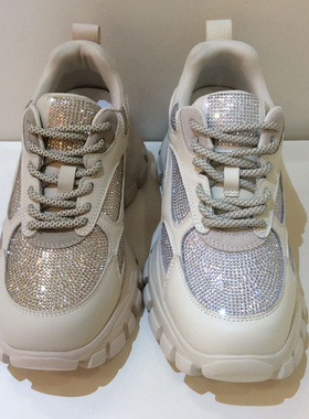 断码特惠哈森HARSON正品春秋季百搭厚底休闲老爹女单鞋HCL241606