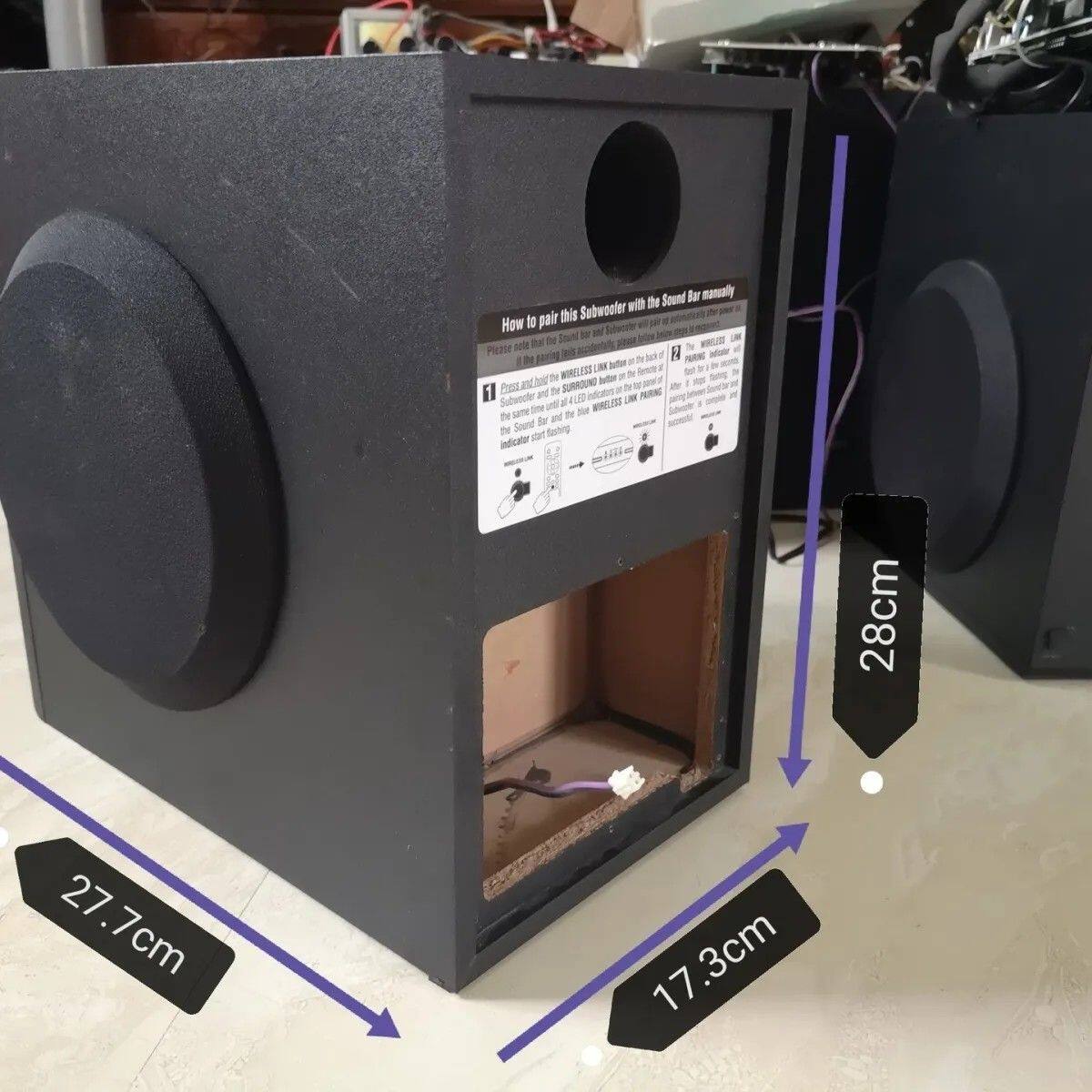 美国RCA 5.5寸无源低音炮高音质重低音音箱大功率车载电脑音响