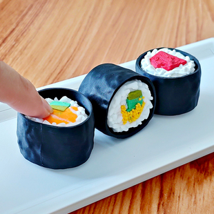 迷你点按寿司卷/按按乐/机械键盘轴体/解压仿真食物 - 3D打印