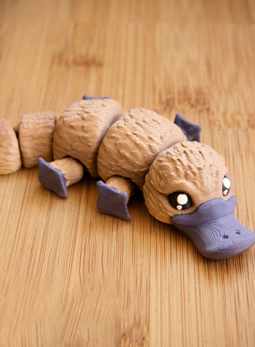 迷你鸭嘴兽关节可动玩具钥匙扣 - 3D打印 - MMM