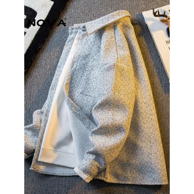 【意大利Nova潮牌】重磅小香风衬衫男士秋冬款高级感休闲夹克外套