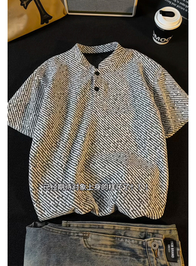 HT251058改短 港风切片大码立领短袖T恤M-5X HT26212-特P14