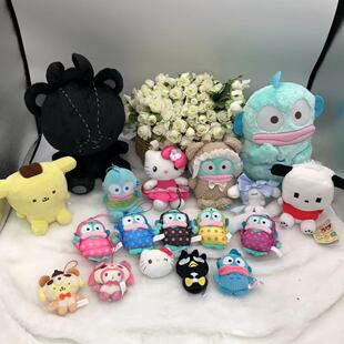 现货日单杂款三丽鸥 丑鱼汉顿 布丁狗 肉桂狗 凯蒂猫玩偶毛绒娃娃