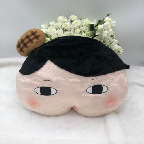 现货日单屁屁侦探毛绒抱枕