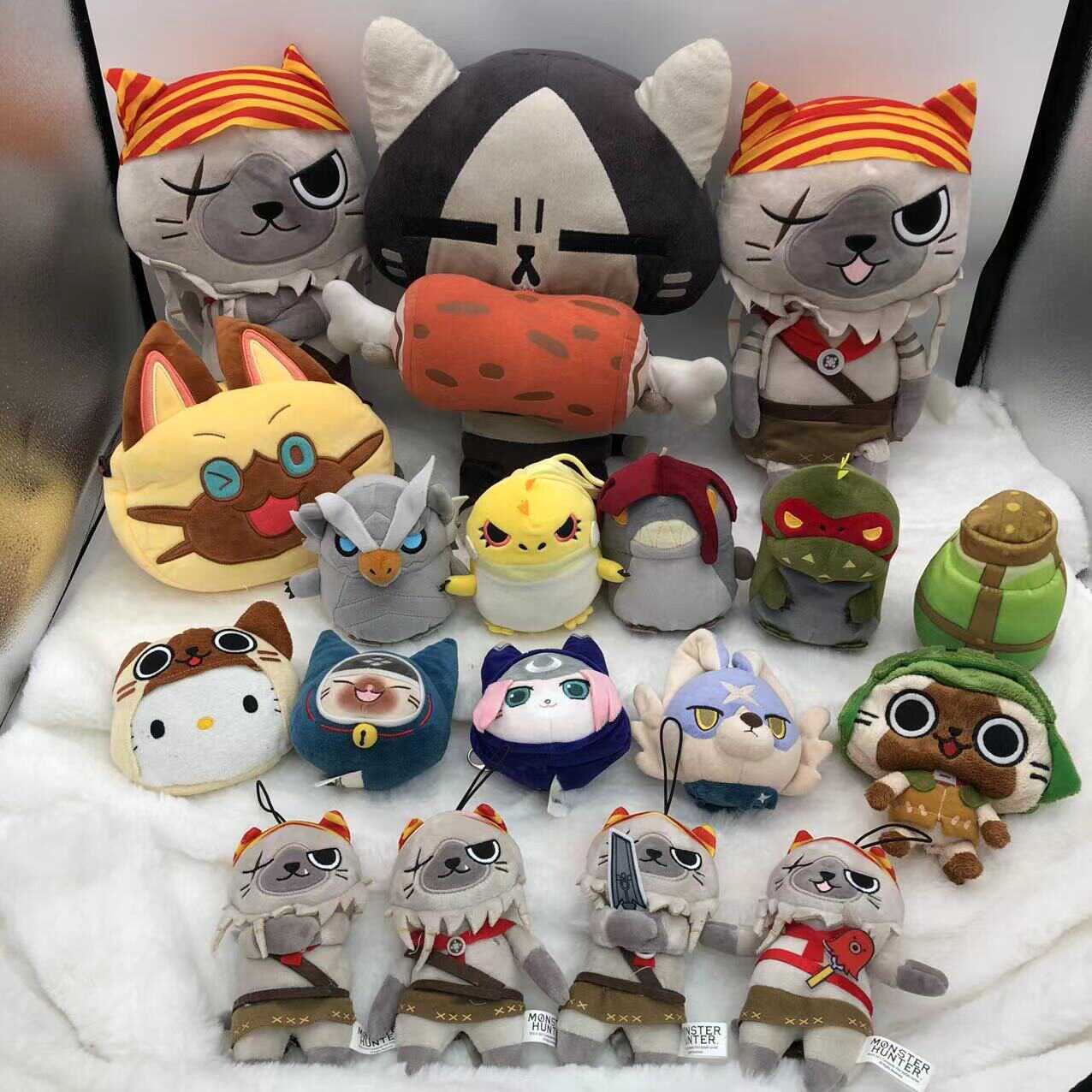 现货日本原单Capcom怪物猎人世界艾露猫可爱玩偶毛绒公仔