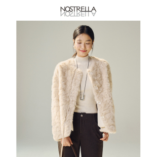 「现货」25秋冬新款 极简老钱风皮草外套仿狐狸毛绒感温柔气质上衣