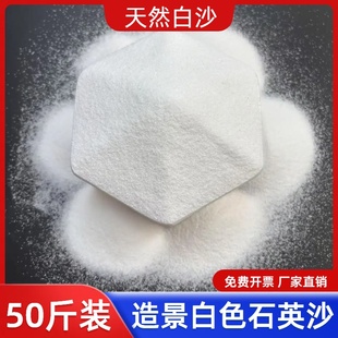 50斤石英砂纯白细沙酒店灭烟沙枯山水石英沙画画白沙造景白色沙子