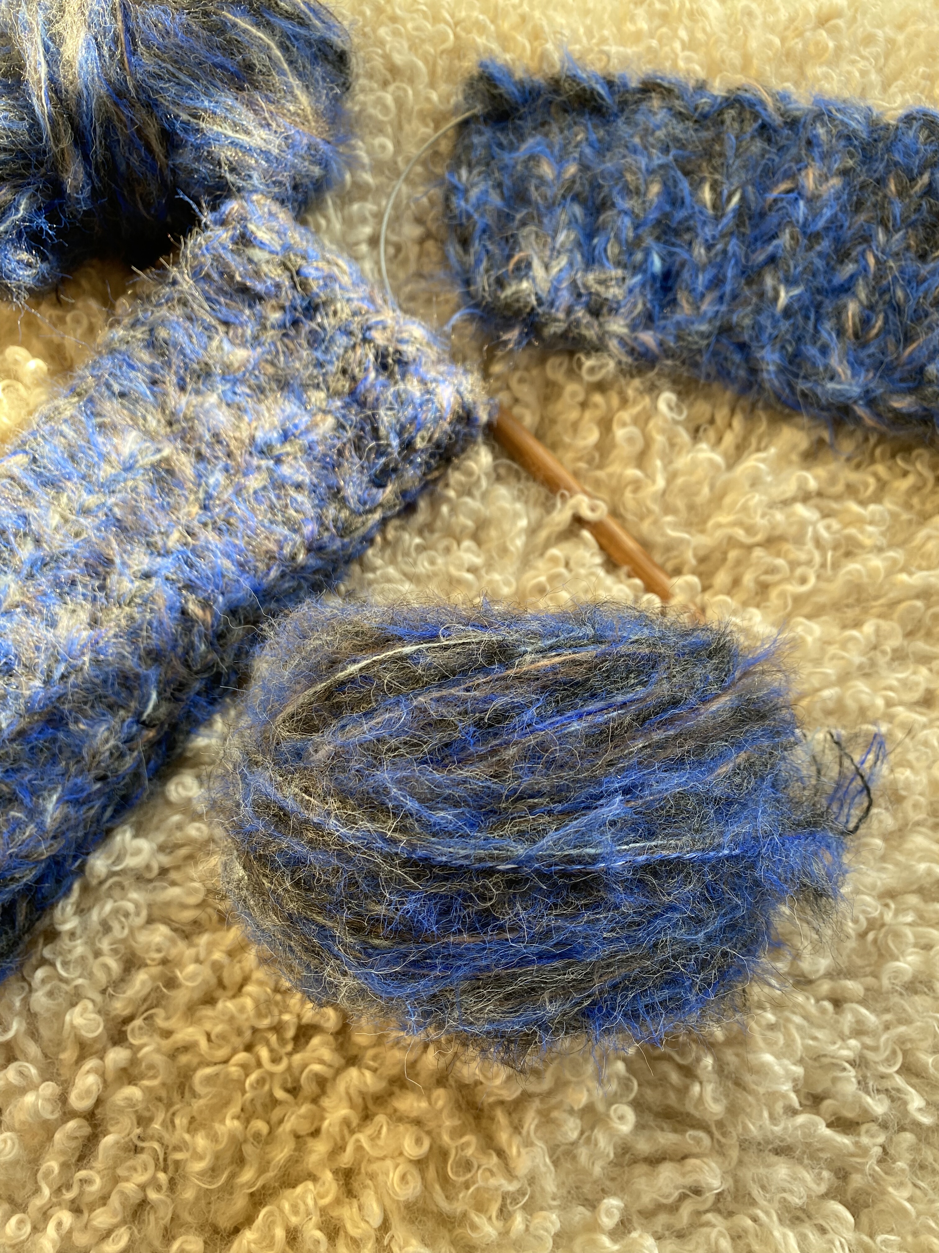 发带手混线｜蓝灰调毛茸茸棒针钩针100/团毛衣包包线,服饰配件/皮带/帽子/围巾,毛线,淘宝优惠券,粉丝福利购,淘宝优惠卷