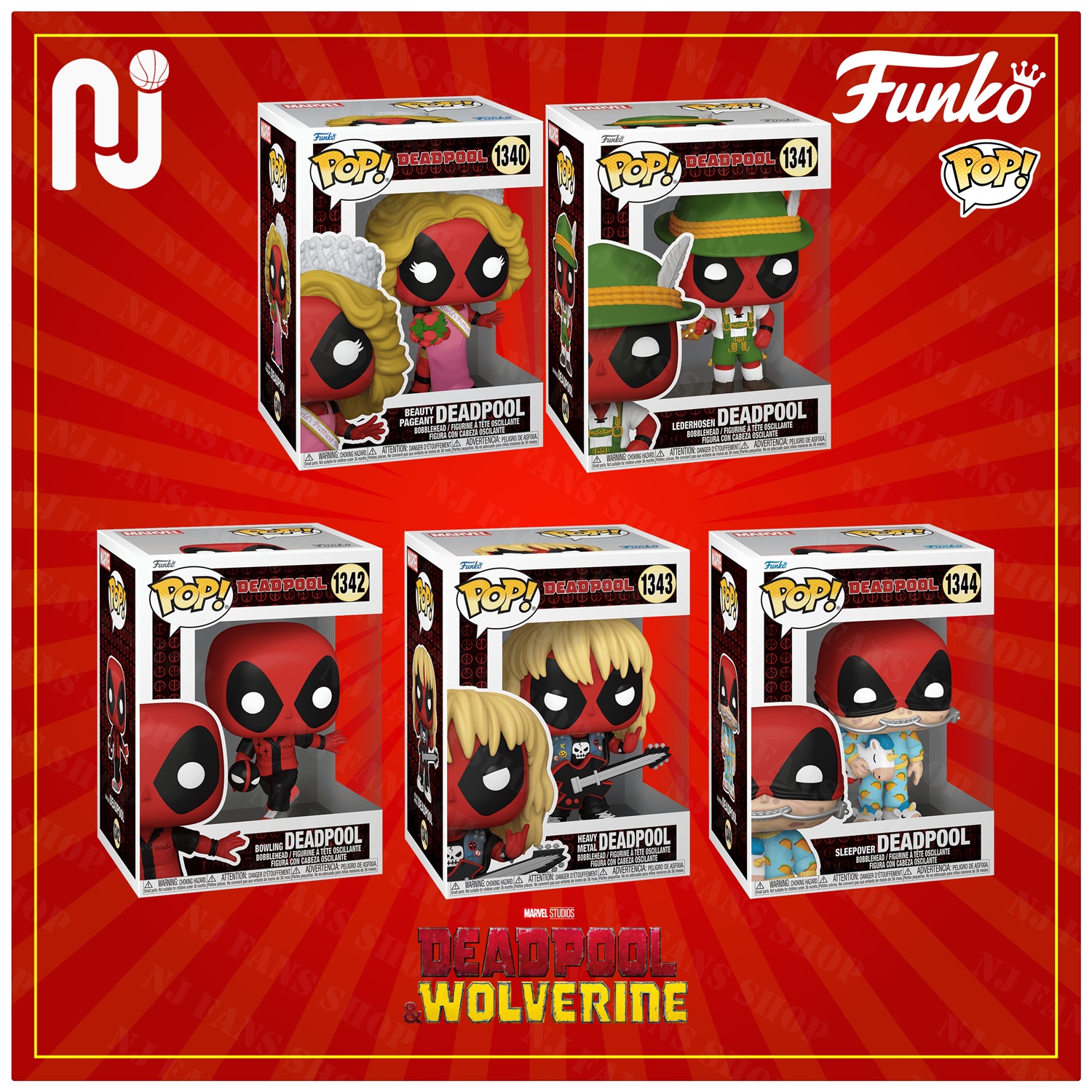 Funko Pop! Marvel/漫威 Deadpool/死侍 金刚狼 Q版人偶手办玩具