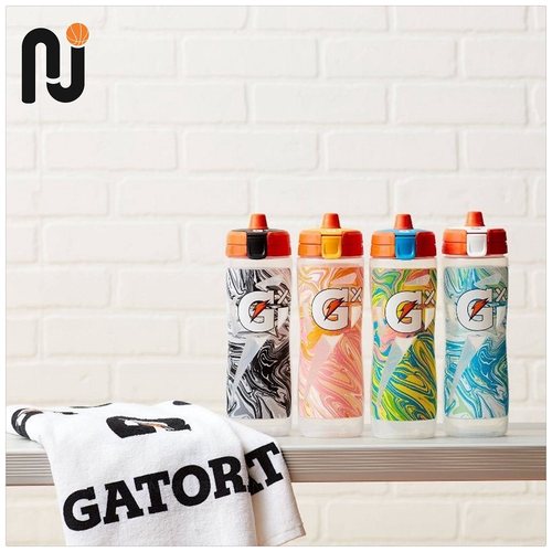 Gatorade/佳得乐 GX水壶 大理石纹理 挤压式便携篮球运动健身水杯