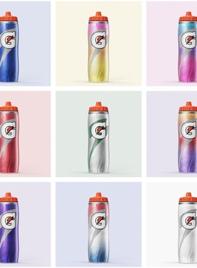 Gatorade/佳得乐 赛场同款 挤压式运动水壶 弧形夹层款水杯