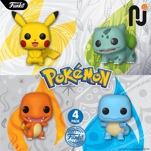 Funko Pokemon/宝可梦 豪华场景手办 皮卡丘杰尼龟初始四人装公仔