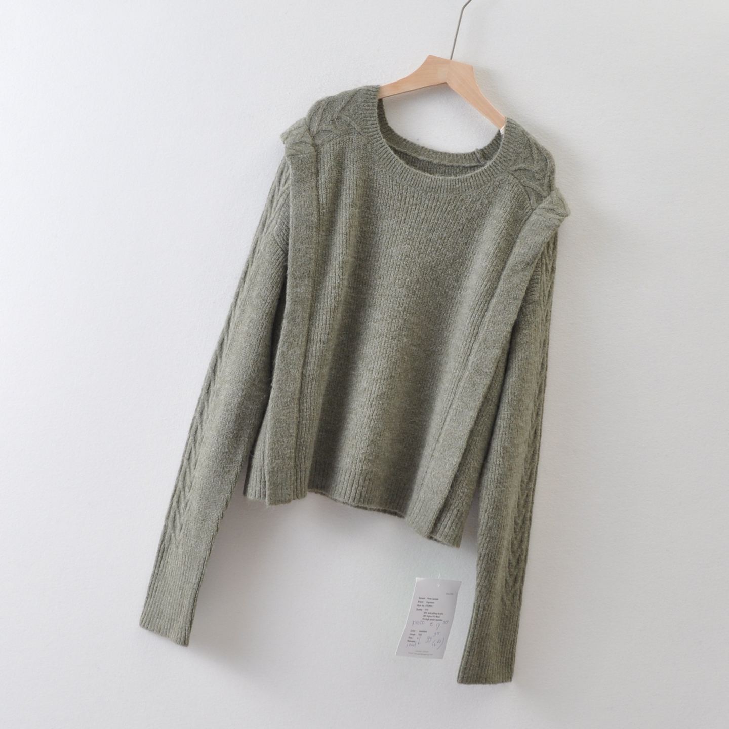 外贸荷兰单Expr*so莼元~羊毛圆领长袖毛衣秋冬 宽松版女针织衫