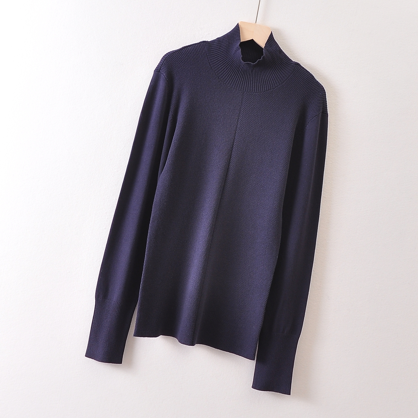 外贸荷兰单expr*so莼元~半高领螺纹高弹针织衫秋冬女毛衣 89.95欧