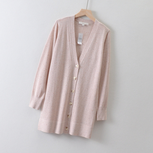 点子纱薄款 外贸米国单LOF 中长款 V领针织开衫 外搭54.5美刀 女装