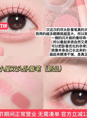 【纯欲鼻祖】韩国etude house爱丽小屋双头卧蚕笔眼影笔自然提亮