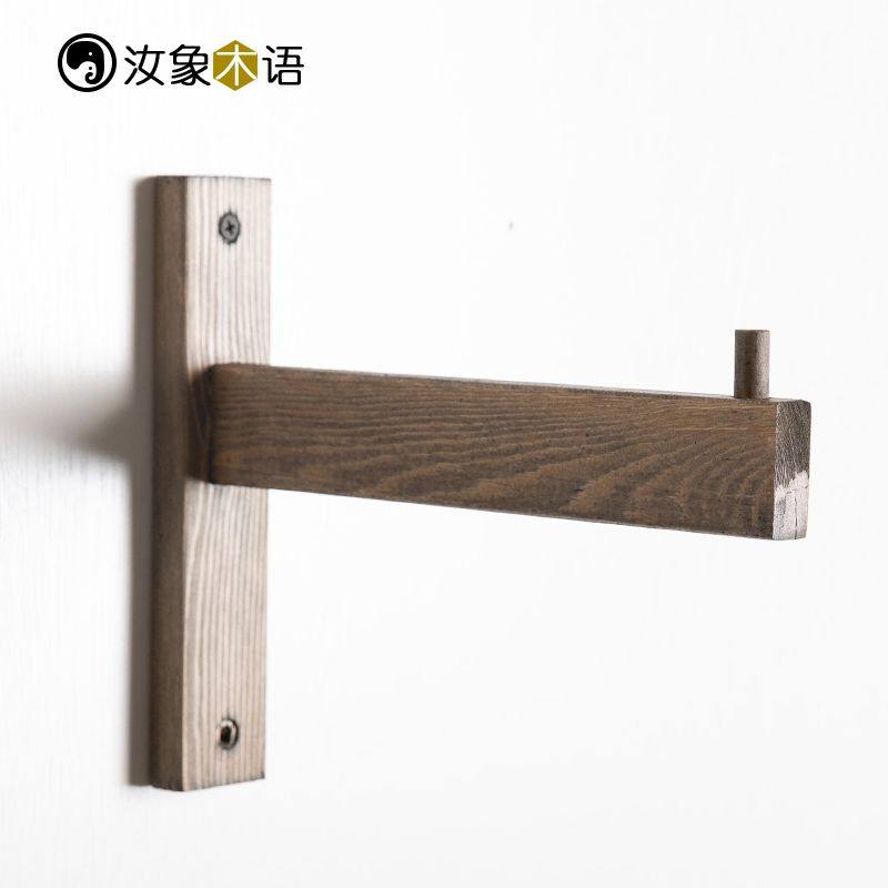 北欧实木加长挂钩创意墙上壁挂门挂钩/粘钩