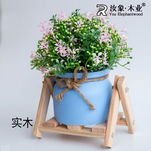 中式花架实木桌面置物架飘窗植物置物架子小型多肉架绿植摆放木架