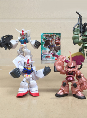 万代 SD 高达 GUNDAM EXPAND 01 扭蛋 RX-78-2 夏亚红扎古 绿扎古