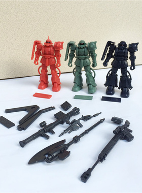 万代元祖高达 GTO扎古 拼装扭蛋 MOBILE SUIT 夏亚专用黑色三连星