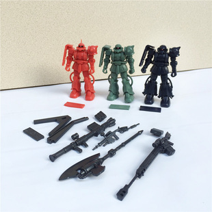 万代元祖高达 GTO扎古 拼装扭蛋 MOBILE SUIT 夏亚专用黑色三连星