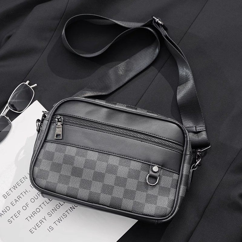 新款潮流男士休闲格子单肩包韩版皮质斜挎包潮牌时尚小方包小背包,箱包皮具/热销女包/男包,男士包袋,淘宝优惠券,粉丝福利购,淘宝优惠卷