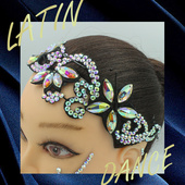 拉丁舞发饰成人儿童舞蹈头花 演出头饰花国标舞摩登舞镶钻头饰